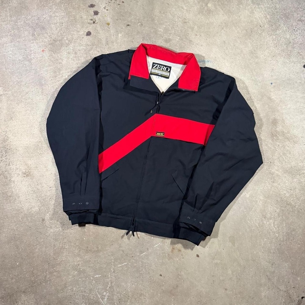Y2K 90s red and black striped gore Tex winter autumn outerwear jacket